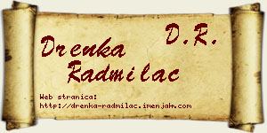 Drenka Radmilac vizit kartica